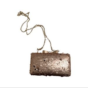 ROSE GOLD SEQUINED PURSE